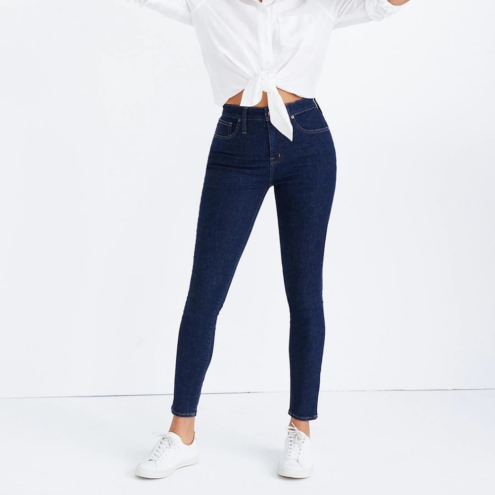 Madewell Curvy High-Rise Skinny Jeans in Lucille Dark Wash Size 23